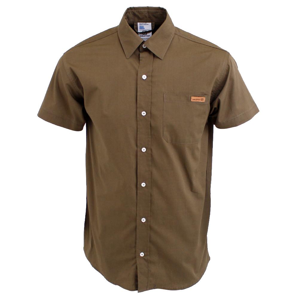 SALOMON OXFORD SS SHIRT M Philippines - Men's Shirts - Olive | 253916-ZBP